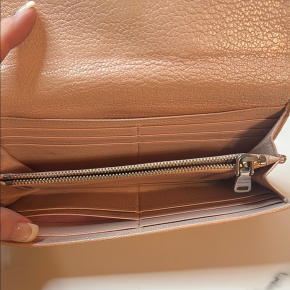 Miu Miu Two Tone Pink Leather Wallet